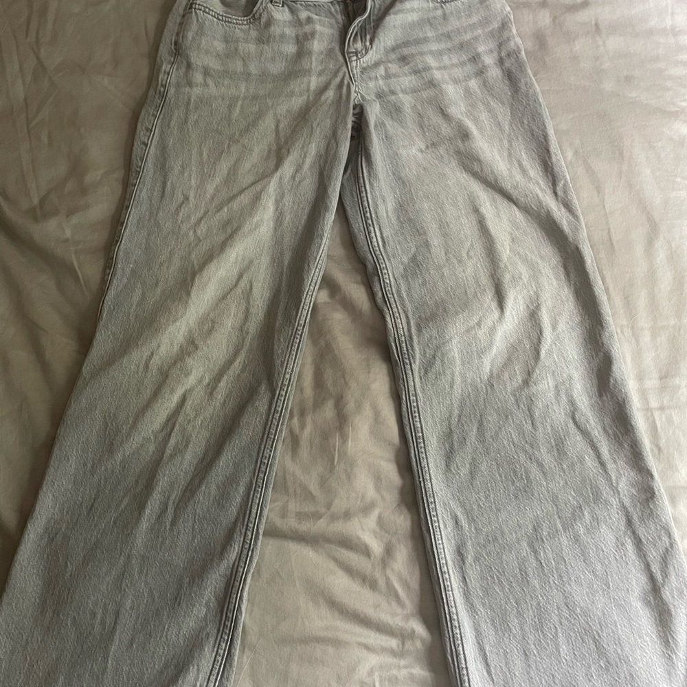 Abercrombie Kids Low Rise Baggy Gray Jeans